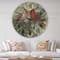 Designart Kissing Cardinals Large Cottage Wall Clock